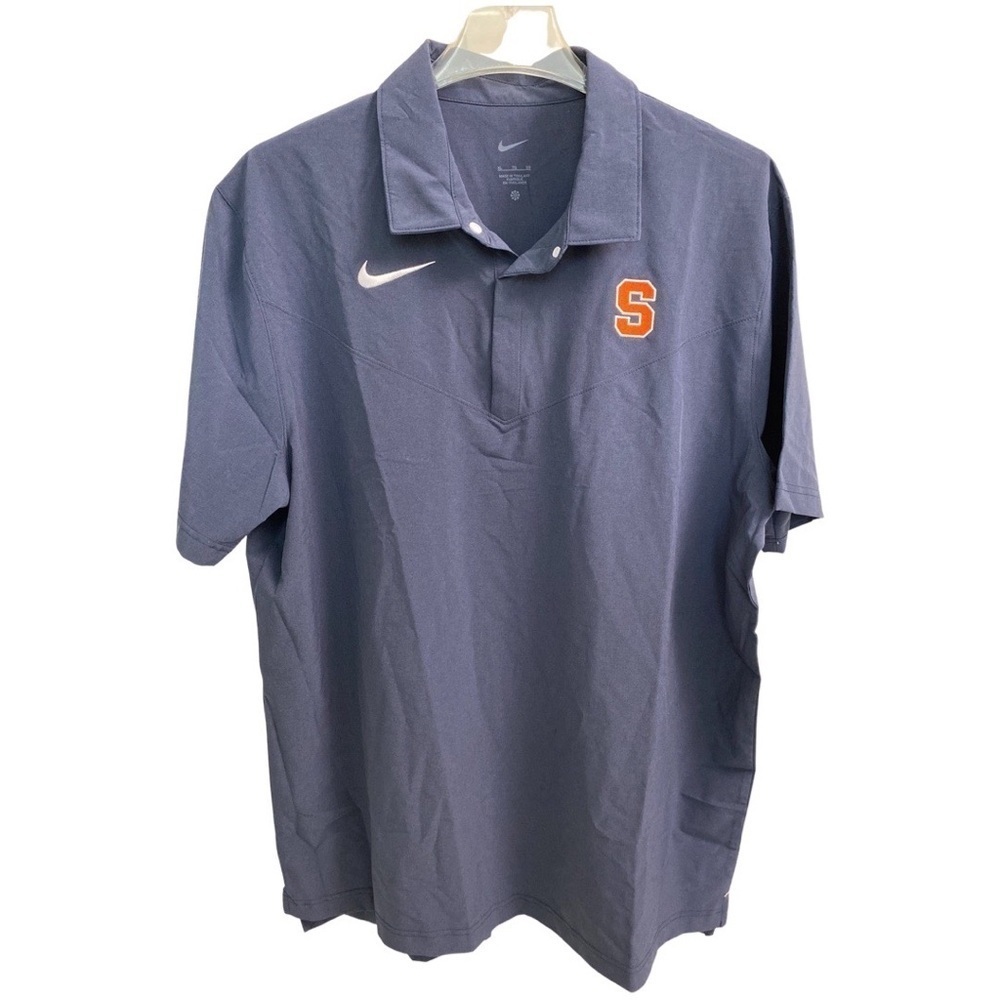 Nike Syracuse Orangemen Men’s Navy Dri-Fit Short Sleeve Polo Shirt Size XL NWT